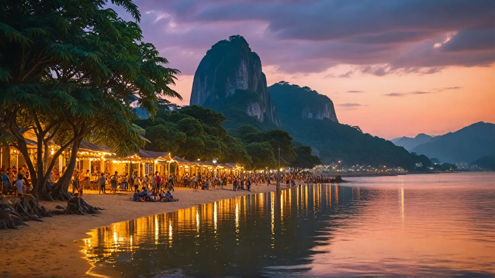 A vibrant and inviting image that captures the essence of Brazil's diverse landscapes and cultural experiences. Include iconic landmarks such as Christ the Redeemer, the Amazon rainforest, and the beaches of Rio de Janeiro. Showcase various seasonal activities like Carnival celebrations, lush greenery during the rainy season, and sun-soaked beach days in summer. The image should evoke a sense of adventure and warmth, reflecting Brazil's rich culture and natural beauty.